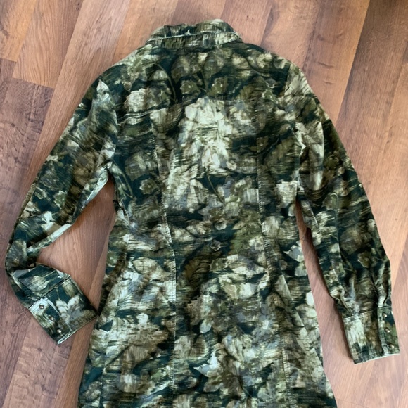 Pilcro Ruched Corduroy Shirt Dress - Picture 13 of 14